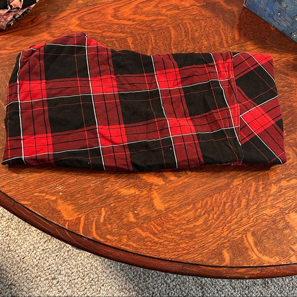 Plaid Red and Black Men's Pants